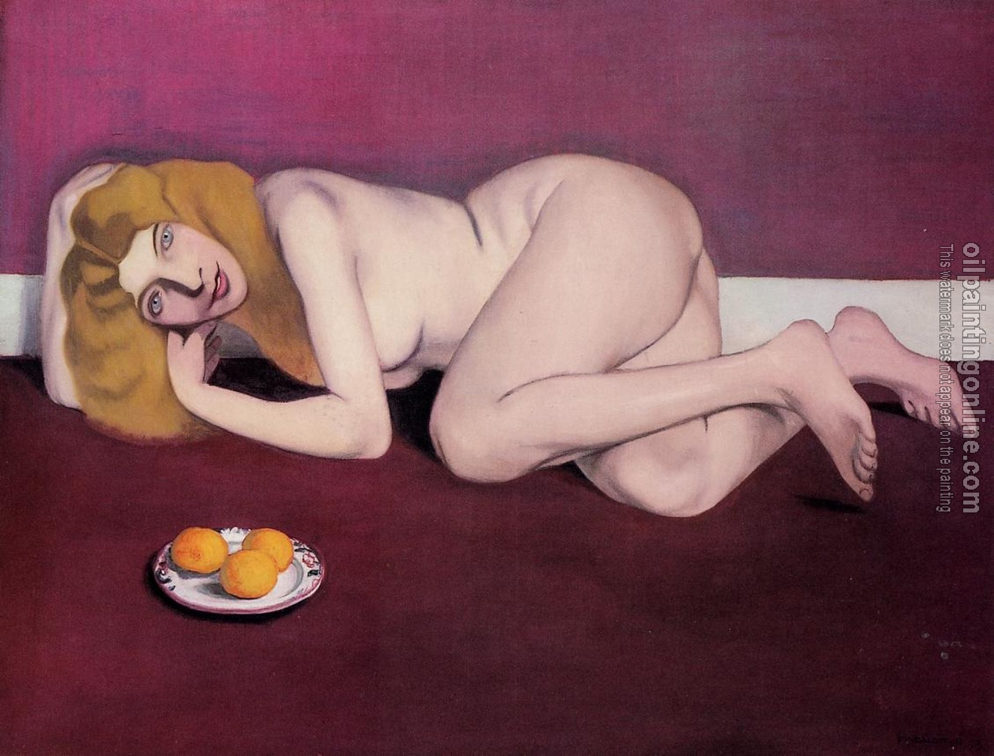 Felix Vallotton - Nude Blond Woman with Tangerines